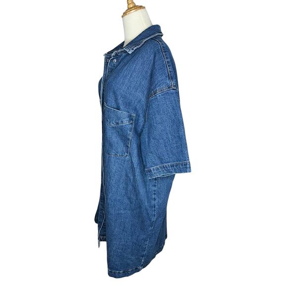 ASOS Curve Indigo Denim Shirt Dress - Picture 7 of 11
